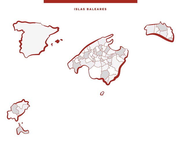 Ilhas Baleares Mapa Espaa comunidade autnoma espaola uniprovincial