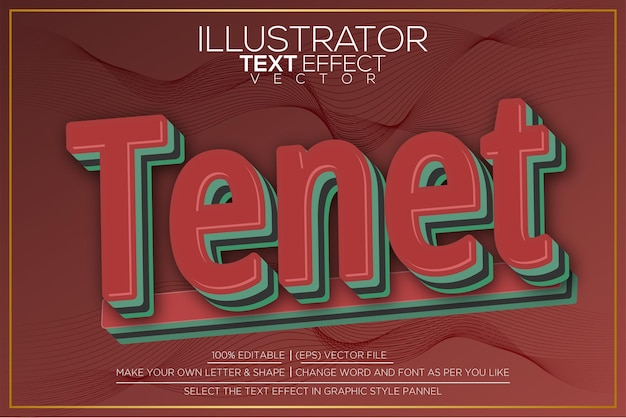 Illustrator Easy Editable Texto Efeito Série 3