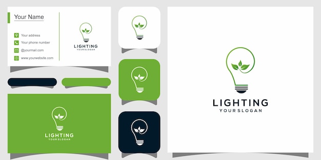 Iluminação logo design simples moderno