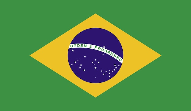 Vetor ilustra??o da bandeira brasileira plana