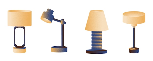 Ilustra??o de candeeiros de mesa
