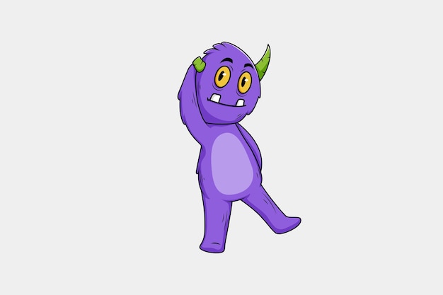 Ilustra??o de personagem monstro fofo