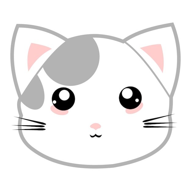 Ilustra??o de rosto de gato cortado