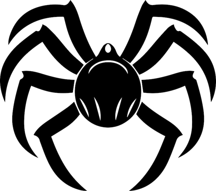 Vetor ilustração 2 da silhueta vetorial da aranha