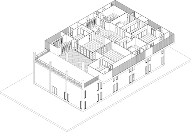 Ilustração 3D de um projecto residencial