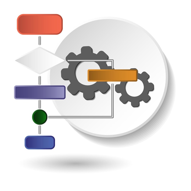 Vetor ilustração 3d do ícone de gerenciamento de operação da coleção de gerenciamento da empresa ícone 3d de gerenciamento de operação criativo para infográficos de modelos de web design e muito mais