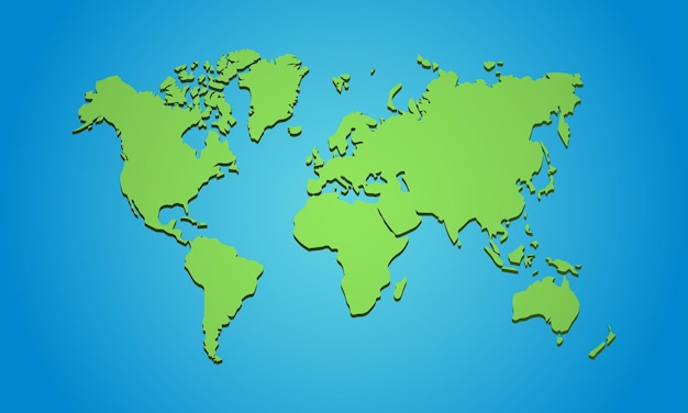 Ilustração 3d do ícone do globo da terra