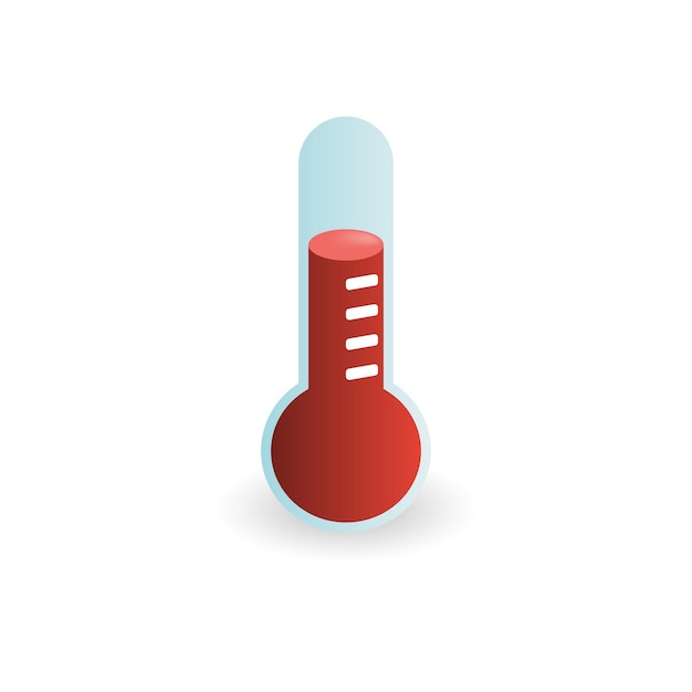 Ilustração 3d do ícone do termômetro da coleção de medição ícone 3d do termômetro criativo para infográficos de modelos de web design e muito mais