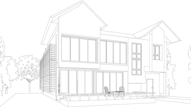 Vetor ilustração 3d do projeto de construção