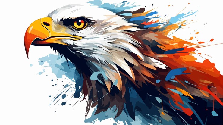 Vetor ilustração abstrata do conceito de círculo de águia