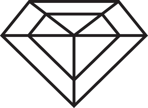 Ilustração abstrata do logotipo de diamante em estilo moderno e minimalista