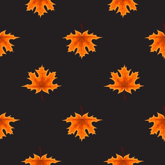Ilustração abstrata outono sem costura de fundo com folhas de outono caindo.