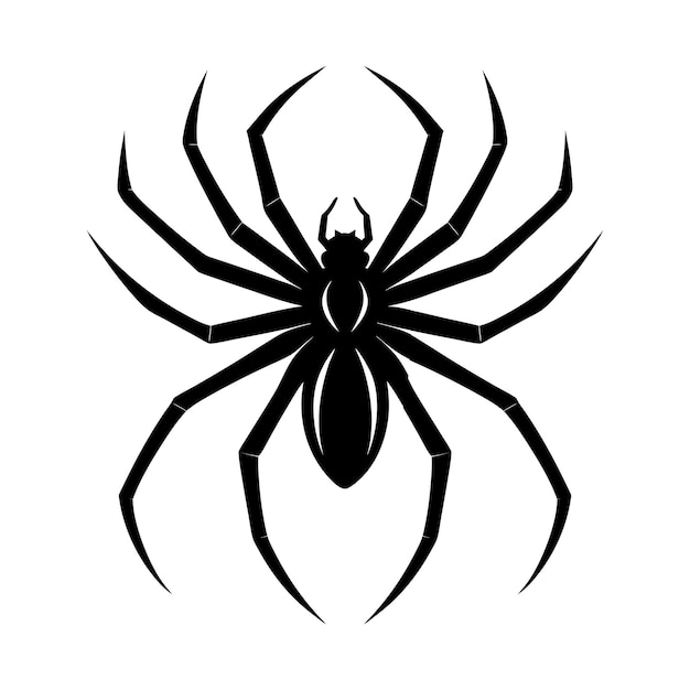 Ilustração artística vetorial de silhueta de aranha
