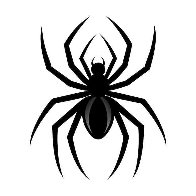 Ilustração artística vetorial de silhueta de aranha