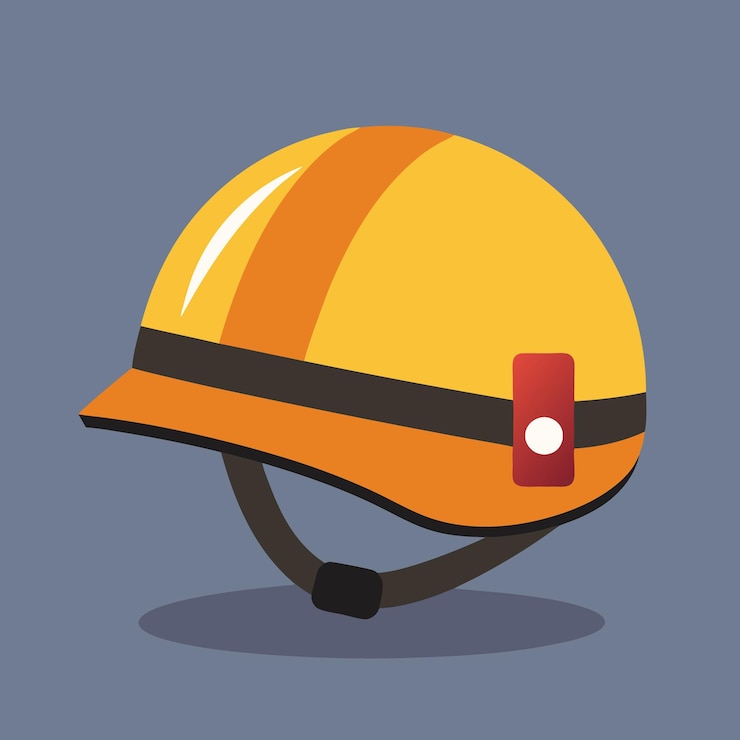 Vetor ilustração artística vetorial do capacete de segurança