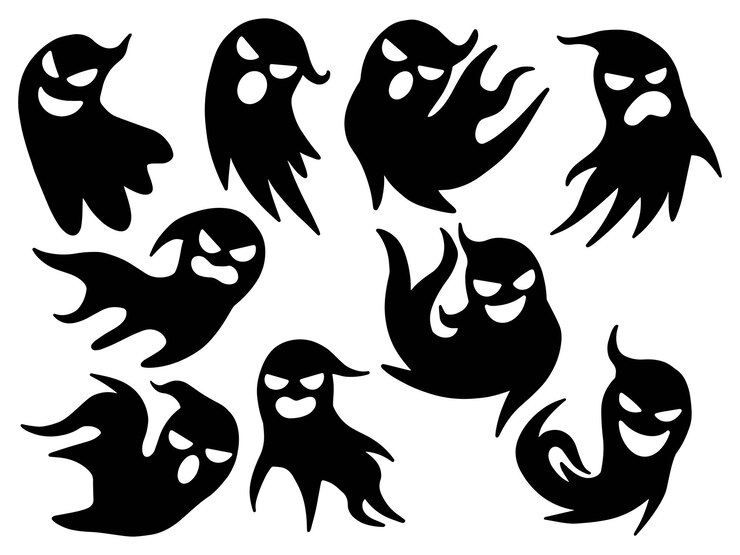 Vetor ilustração assustadora do fantasma do dia das bruxas