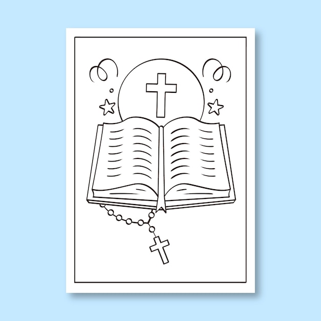 Vetor ilustração bíblica desenhada à mão