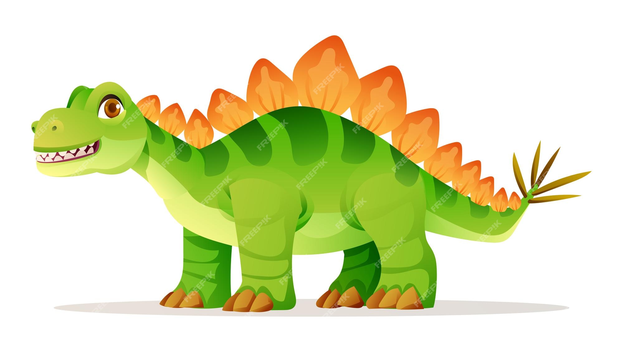 Desenho de dinossauro verde bonito — Ilustração de Stock