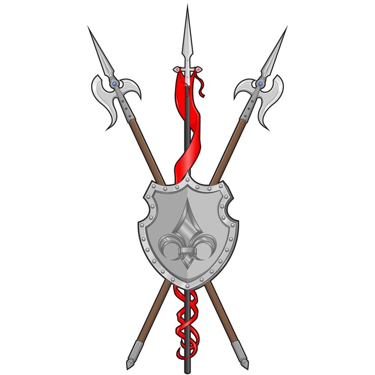 Vetor ilustração brasão medieval
