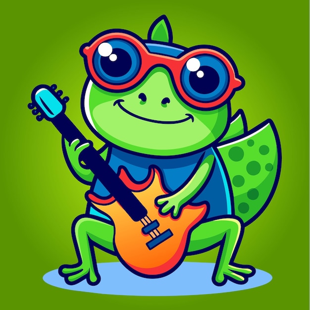 Vetor ilustração cartoon frog vector