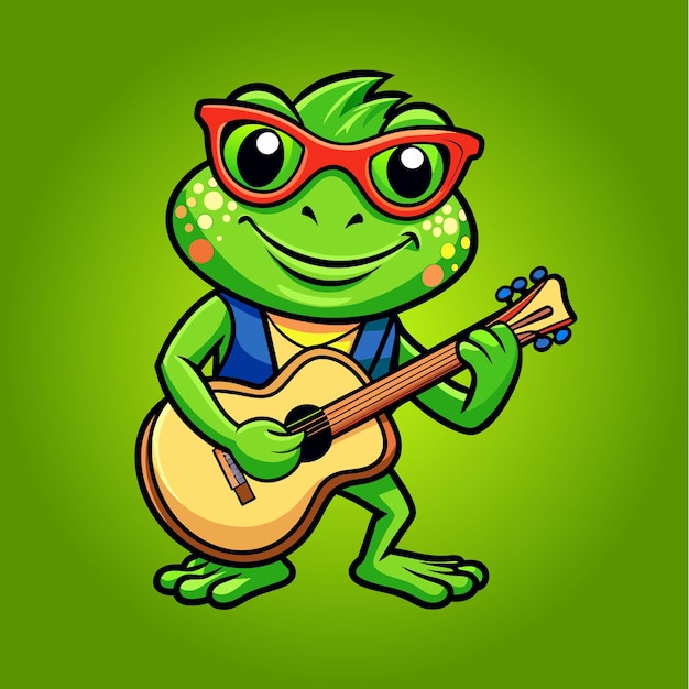 Vetor ilustração cartoon frog vector