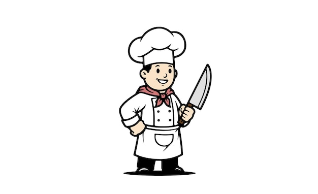 Ilustração Chef Vector Mascote Elementos gráficos