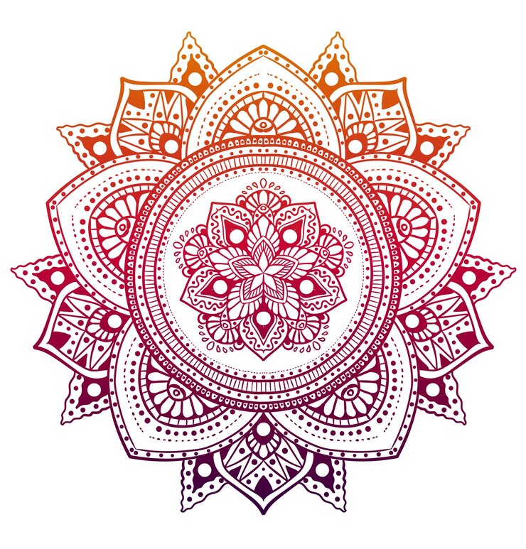 Vetor ilustração círculo mandala ornamento
