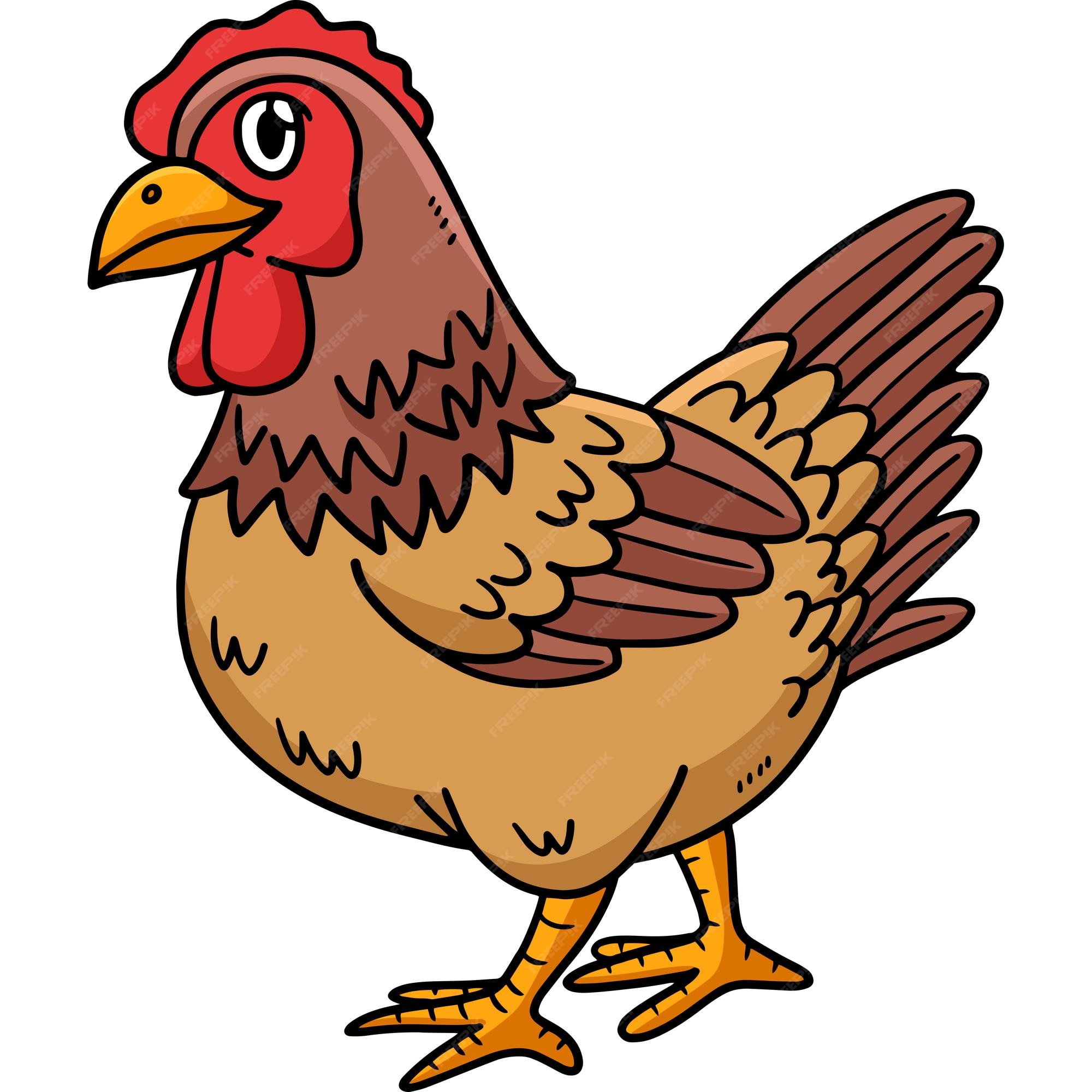 ilustração de clipart colorida de desenho de frango 7528056 Vetor