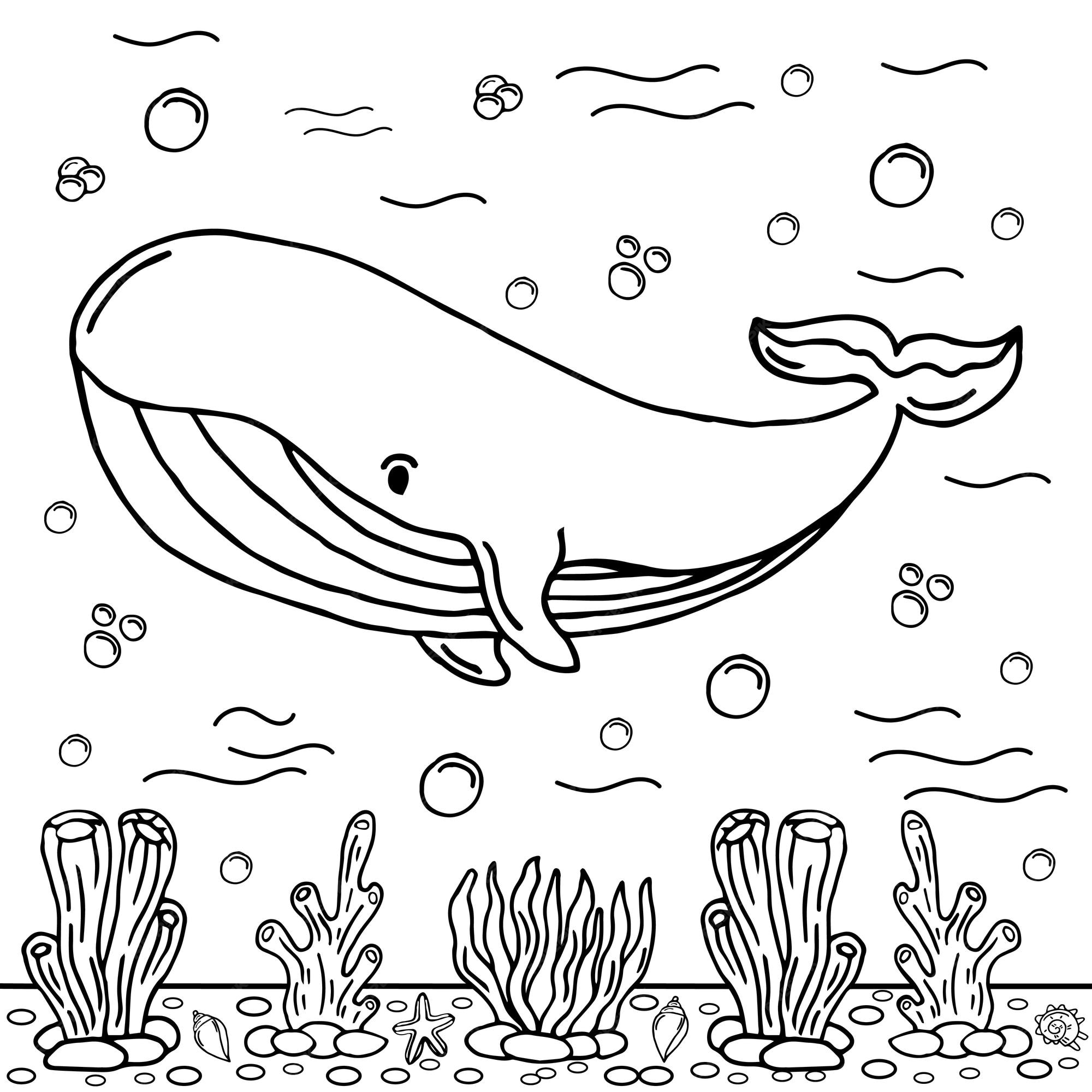 Coloring page - Baleia no Oceano