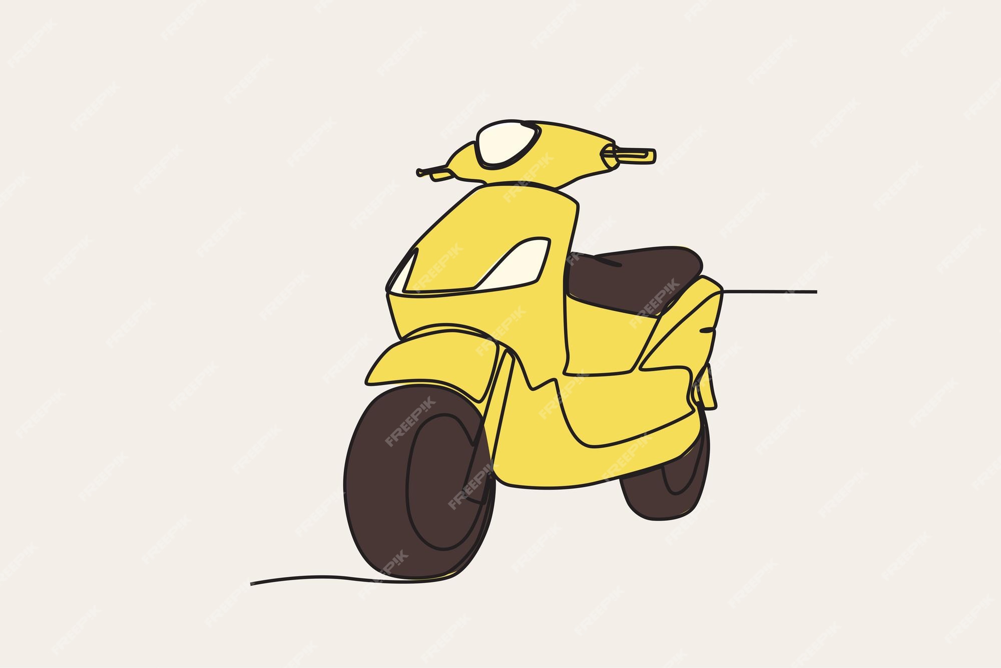 ilustração colorida de clipart de desenho de motocicleta 6458309 Vetor no  Vecteezy