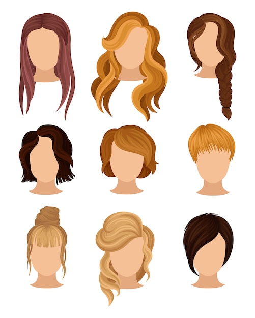 Caricatura Colorida Kawaii Rosto Menina Com Cabelo Curto Liso E Expressão  Facial De Ilustração Vetorial Surpresa Royalty Free SVG, Cliparts, Vetores,  e Ilustrações Stock. Image 78853958