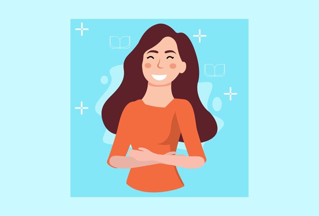 Ilustração conceitual de mulheres sorridente elegante e bonita