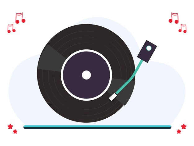 Ilustração conceitual de vinil elegante e bonita