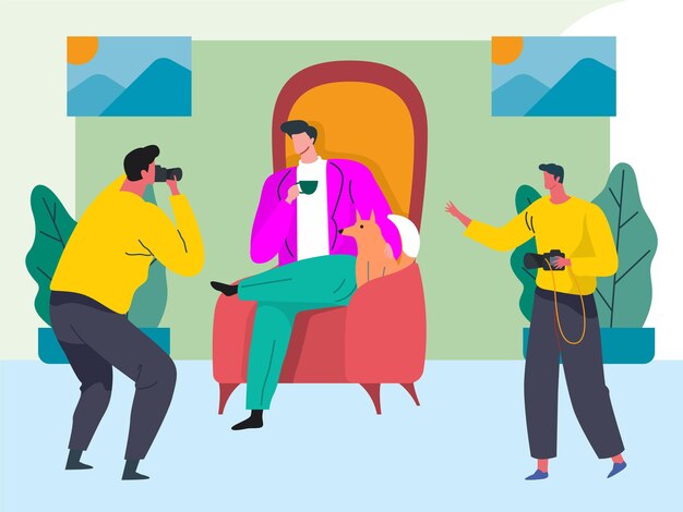 Ilustração conceitual elegante e bonita