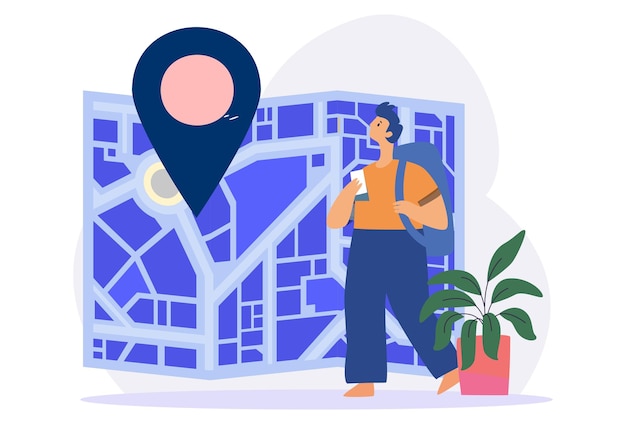 Ilustração conceptual de como chegar aqui