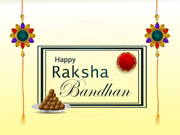 Ilustração criativa de cartão raksha bandhan