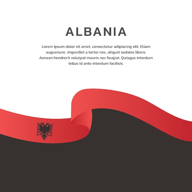 Ilustração da bandeira da albânia modelo