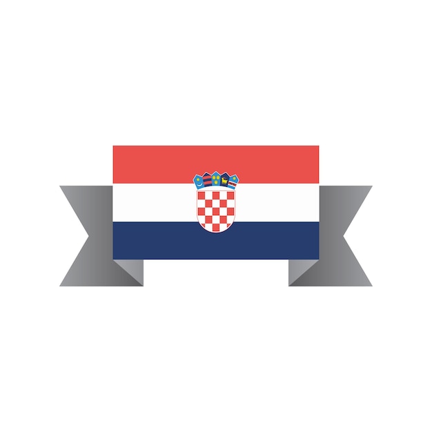 Ilustração da bandeira da croácia modelo