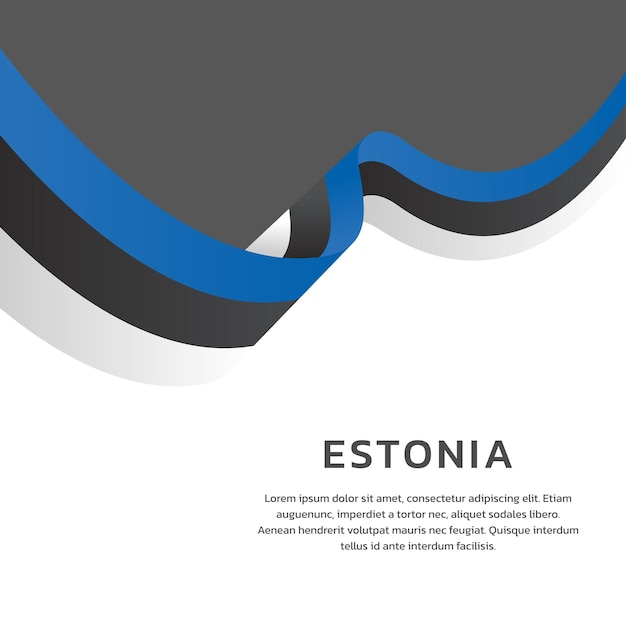 Ilustração da bandeira da Estônia Modelo