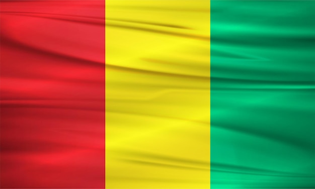 Ilustração da bandeira da Guiné e vetor editável Bandeira do país da Guiné