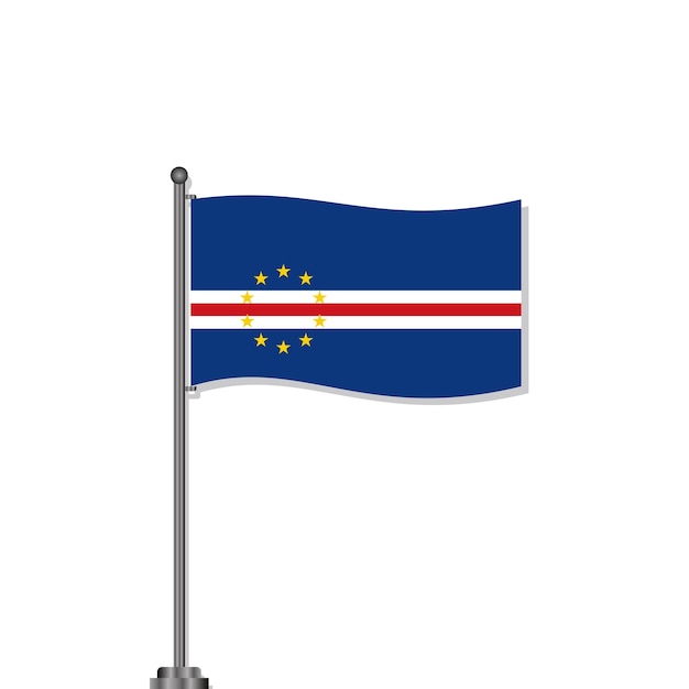 Ilustração da bandeira de cabo verde modelo