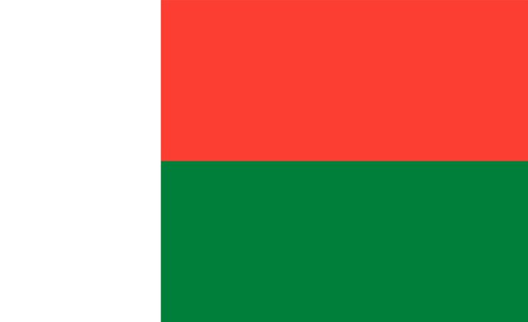 Vetor ilustração da bandeira de madagáscar