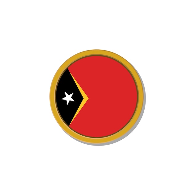 Ilustração da bandeira de timor-leste modelo