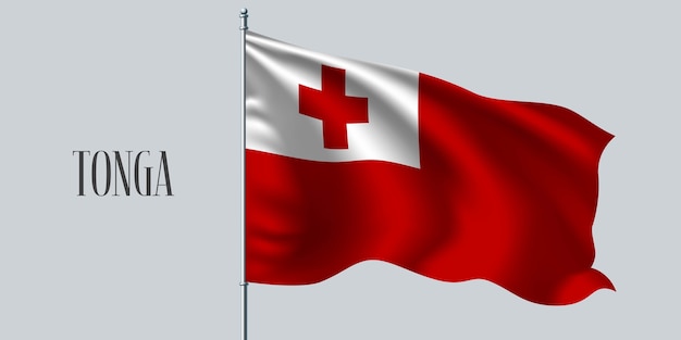 Ilustração da bandeira de tonga