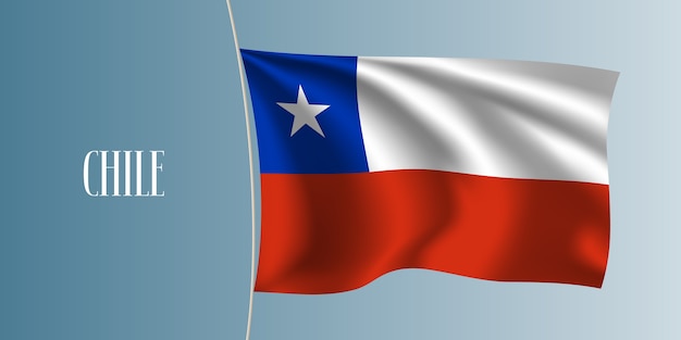 Ilustração da bandeira do chile