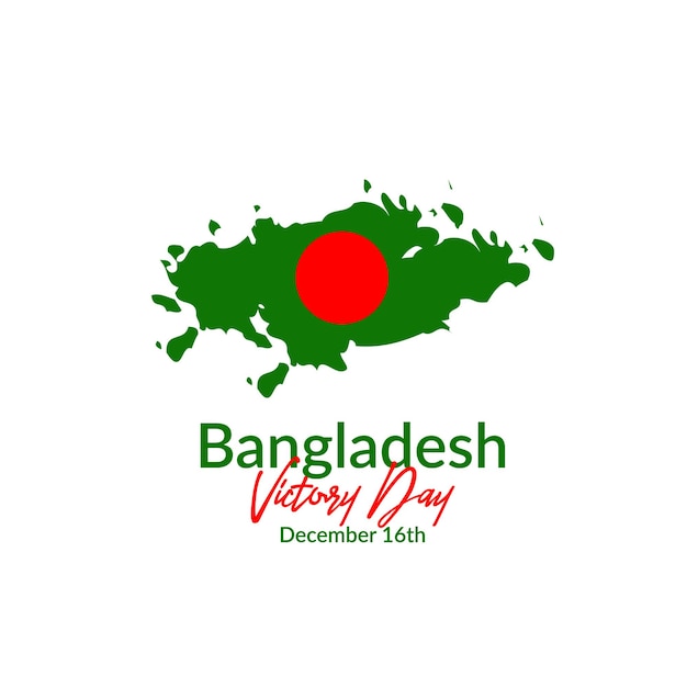 Ilustração da bandeira do dia da vitória de bangladesh