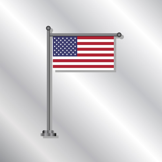Ilustração da bandeira dos Estados Unidos Modelo