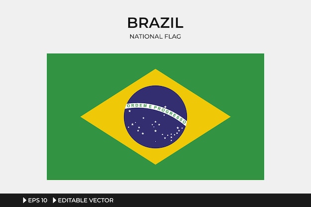 Ilustração da Bandeira Nacional do Brasil