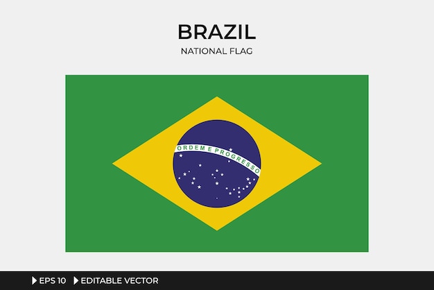 Ilustração da bandeira nacional do brasil