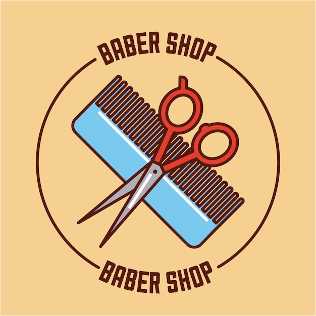 Ilustração da barber shop